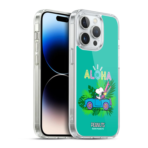 Peanuts Snoopy Aloha Disco Tropical Surf Soft Gel Case for Apple iPhone 14 Pro & MagSafe