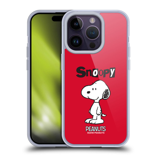 Peanuts Characters Snoopy Soft Gel Case for Apple iPhone 14 Pro