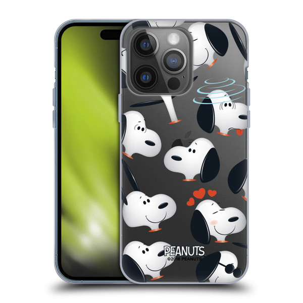 Peanuts Character Patterns Snoopy Soft Gel Case for Apple iPhone 14 Pro