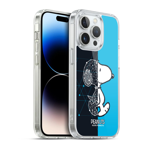 Peanuts Halfs And Laughs Snoopy Geometric Soft Gel Case for Apple iPhone 14 Pro & MagSafe