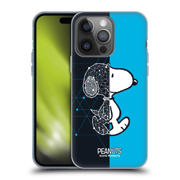 Peanuts Halfs And Laughs Snoopy Geometric Soft Gel Case for Apple iPhone 14 Pro