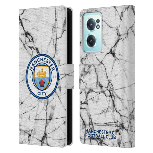 Manchester City Man City FC Marble Badge Full Colour Leather Book Wallet Case Cover For OnePlus Nord CE 2 5G
