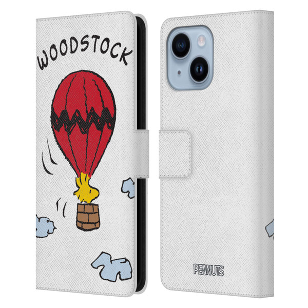 Peanuts Characters Woodstock Leather Book Wallet Case Cover For Apple iPhone 14 Plus