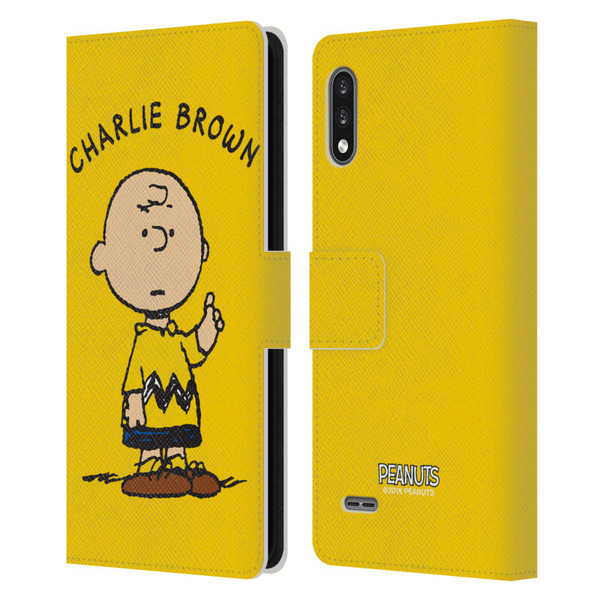 Peanuts Characters Charlie Brown Leather Book Wallet Case Cover For LG K22