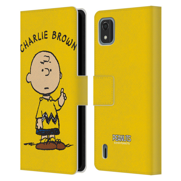 Peanuts Characters Charlie Brown Leather Book Wallet Case Cover For Nokia C2 2nd Edition
