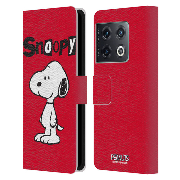 Peanuts Characters Snoopy Leather Book Wallet Case Cover For OnePlus 10 Pro