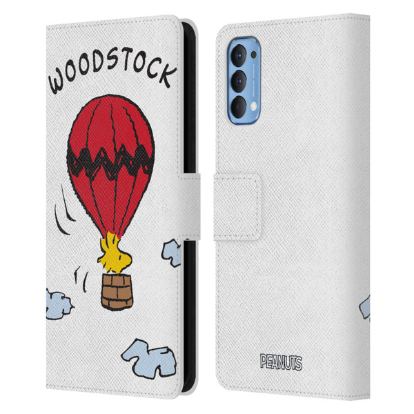 Peanuts Characters Woodstock Leather Book Wallet Case Cover For OPPO Reno 4 5G