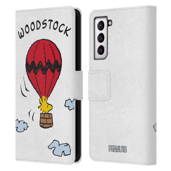Peanuts Characters Woodstock Leather Book Wallet Case Cover For Samsung Galaxy S21 5G