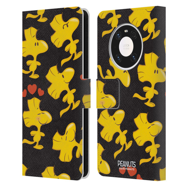 Peanuts Character Patterns Woodstock Leather Book Wallet Case Cover For Huawei Mate 40 Pro 5G