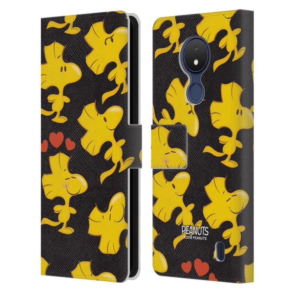 Peanuts Character Patterns Woodstock Leather Book Wallet Case Cover For Nokia C21
