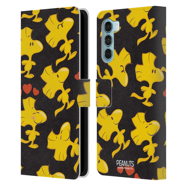 Peanuts Character Patterns Woodstock Leather Book Wallet Case Cover For Motorola Edge S30 / Moto G200 5G
