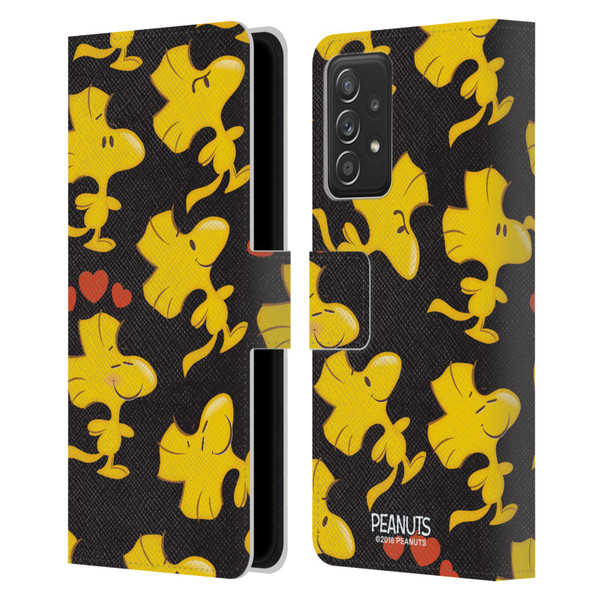 Peanuts Character Patterns Woodstock Leather Book Wallet Case Cover For Samsung Galaxy A53 5G (2022)