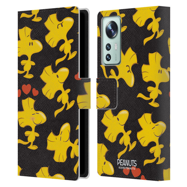 Peanuts Character Patterns Woodstock Leather Book Wallet Case Cover For Xiaomi 12