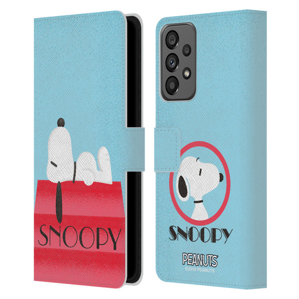 Peanuts Snoopy Deco Dreams House Leather Book Wallet Case Cover For Samsung Galaxy A73 5G (2022)