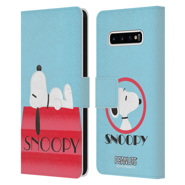 Peanuts Snoopy Deco Dreams House Leather Book Wallet Case Cover For Samsung Galaxy S10+ / S10 Plus