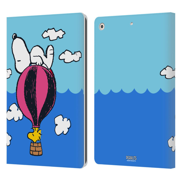 Peanuts Halfs And Laughs Snoopy & Woodstock Balloon Leather Book Wallet Case Cover For Apple iPad 10.2 2019/2020/2021