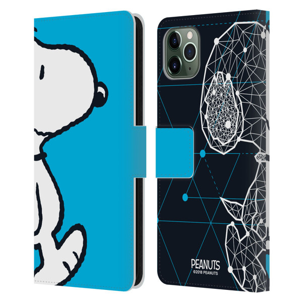 Peanuts Halfs And Laughs Snoopy Geometric Leather Book Wallet Case Cover For Apple iPhone 11 Pro Max