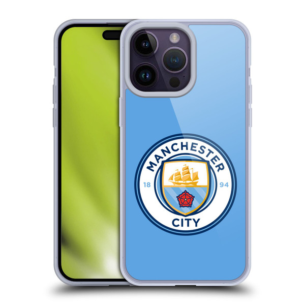 Manchester City Man City FC Badge Blue Full Colour Soft Gel Case for Apple iPhone 14 Pro Max Manchester City Man City FC Badge Blue Full Colour Soft Gel Case for Apple iPhone 14 Pro Max