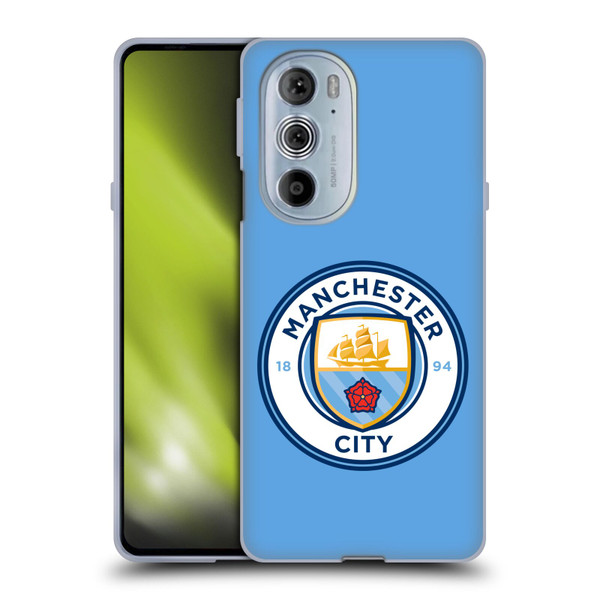 Manchester City Man City FC Badge Blue Full Colour Soft Gel Case for Motorola Edge X30