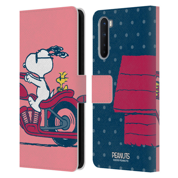 Peanuts Halfs And Laughs Snoopy & Woodstock Leather Book Wallet Case Cover For OnePlus Nord 5G
