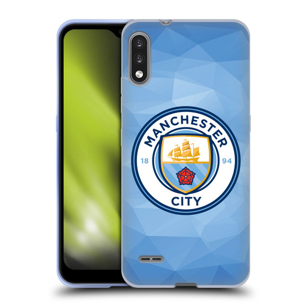 Manchester City Man City FC Badge Geometric Blue Full Colour Soft Gel Case for LG K22