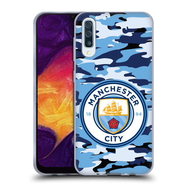 Manchester City Man City FC Badge Camou Blue Moon Soft Gel Case for Samsung Galaxy A50/A30s (2019)