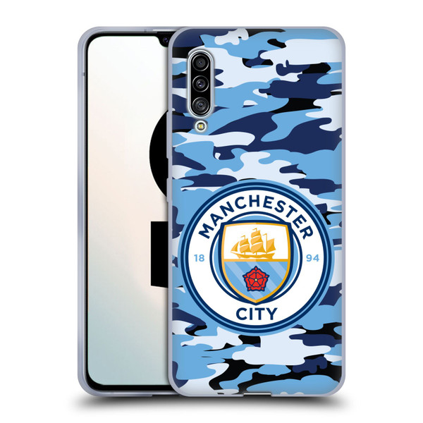 Manchester City Man City FC Badge Camou Blue Moon Soft Gel Case for Samsung Galaxy A90 5G (2019)