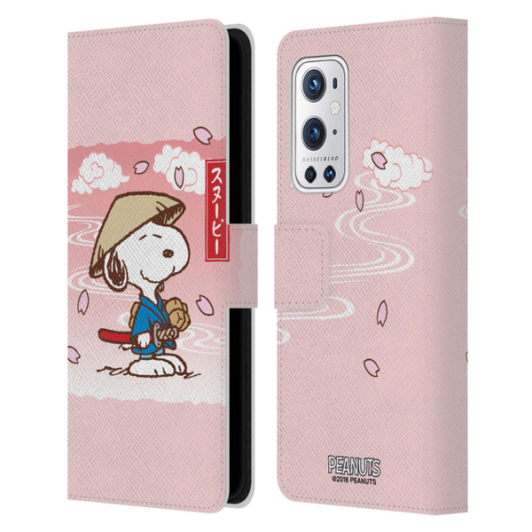 Peanuts Oriental Snoopy Samurai Leather Book Wallet Case Cover For OnePlus 9 Pro