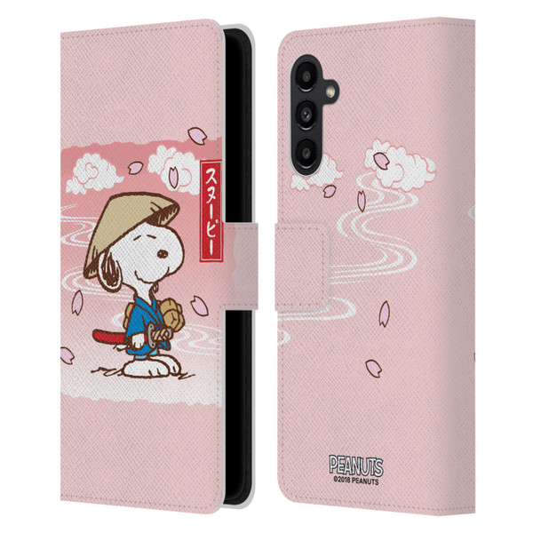 Peanuts Oriental Snoopy Samurai Leather Book Wallet Case Cover For Samsung Galaxy A13 5G (2021)