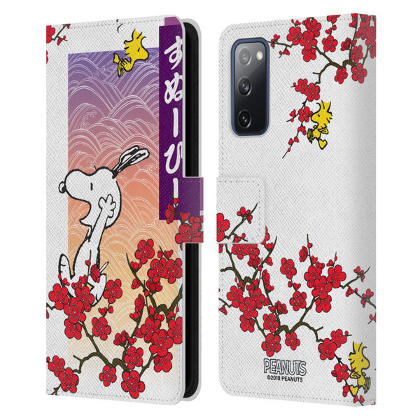 Peanuts Oriental Snoopy Cherry Blossoms 2 Leather Book Wallet Case Cover For Samsung Galaxy S20 FE / 5G Peanuts Oriental Snoopy Cherry Blossoms 2 Leather Book Wallet Case Cover For Samsung Galaxy S20 FE / 5G