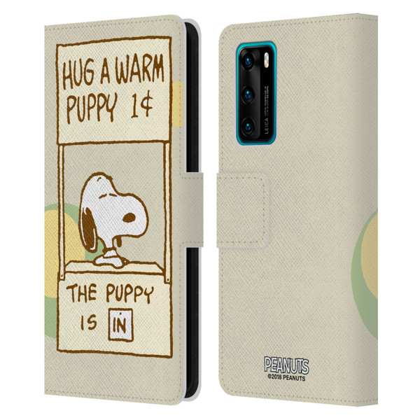 Peanuts Snoopy Hug Warm Leather Book Wallet Case Cover For Huawei P40 5G