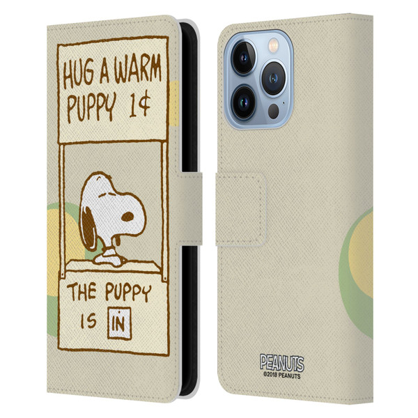 Peanuts Snoopy Hug Warm Leather Book Wallet Case Cover For Apple iPhone 13 Pro