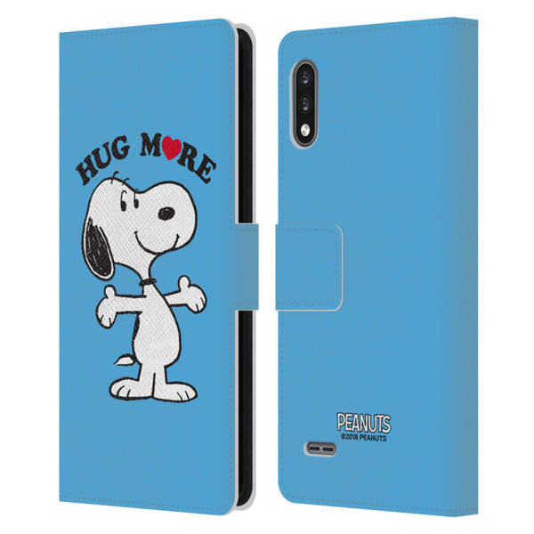 Peanuts Snoopy Hug More Leather Book Wallet Case Cover For LG K22