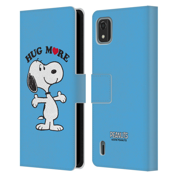 Peanuts Snoopy Hug More Leather Book Wallet Case Cover For Nokia C2 2nd Edition