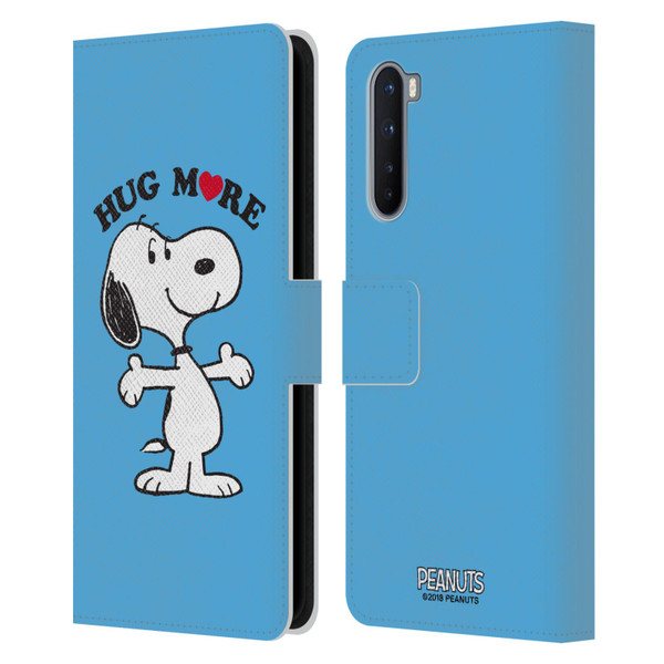 Peanuts Snoopy Hug More Leather Book Wallet Case Cover For OnePlus Nord 5G