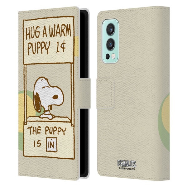 Peanuts Snoopy Hug Warm Leather Book Wallet Case Cover For OnePlus Nord 2 5G