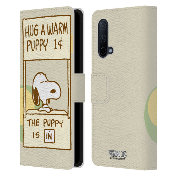 Peanuts Snoopy Hug Warm Leather Book Wallet Case Cover For OnePlus Nord CE 5G
