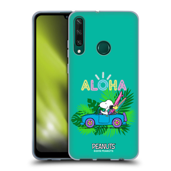 Peanuts Snoopy Aloha Disco Tropical Surf Soft Gel Case for Huawei Y6p