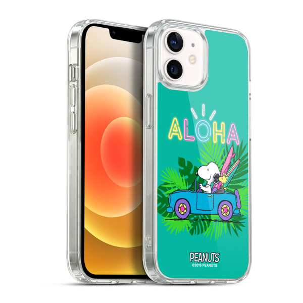 Peanuts Snoopy Aloha Disco Tropical Surf Soft Gel Case for Apple iPhone 12 / iPhone 12 Pro & MagSafe