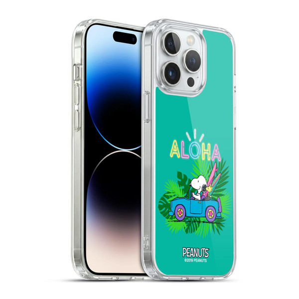 Peanuts Snoopy Aloha Disco Tropical Surf Soft Gel Case for Apple iPhone 14 Pro Max & MagSafe