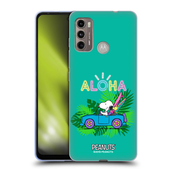 Peanuts Snoopy Aloha Disco Tropical Surf Soft Gel Case for Motorola Moto G60 / Moto G40 Fusion