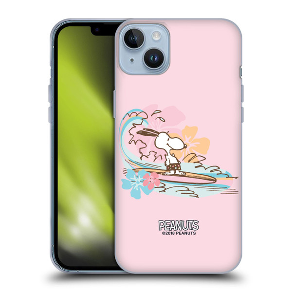 Peanuts Beach Snoopy Surf Soft Gel Case for Apple iPhone 14 Plus