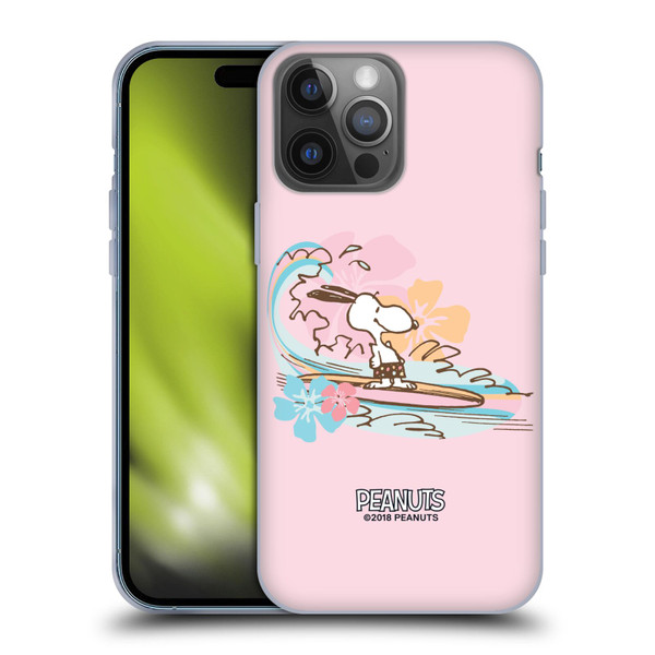 Peanuts Beach Snoopy Surf Soft Gel Case for Apple iPhone 14 Pro Max