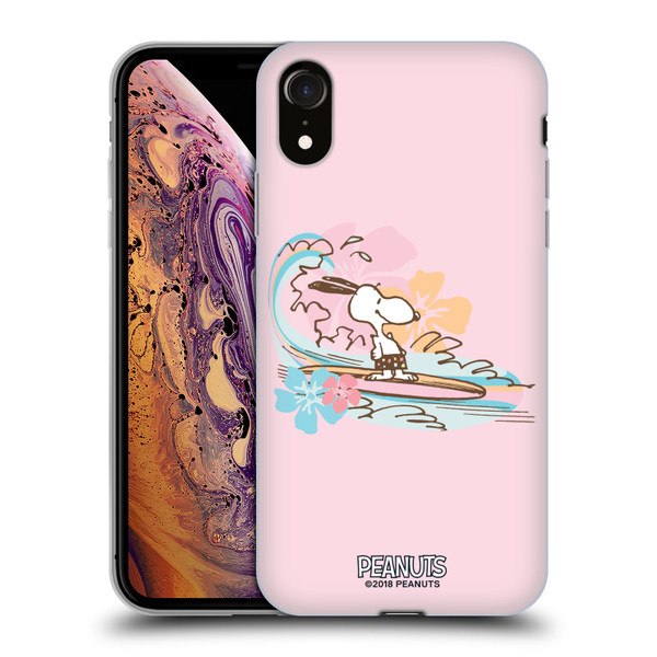 Peanuts Beach Snoopy Surf Soft Gel Case for Apple iPhone XR