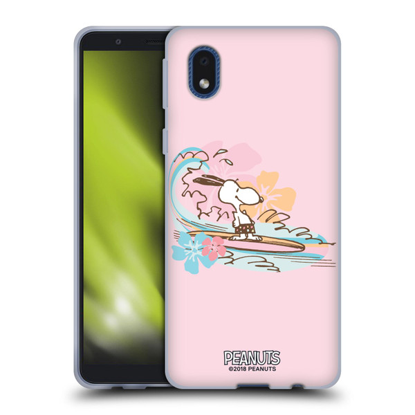 Peanuts Beach Snoopy Surf Soft Gel Case for Samsung Galaxy A01 Core (2020)