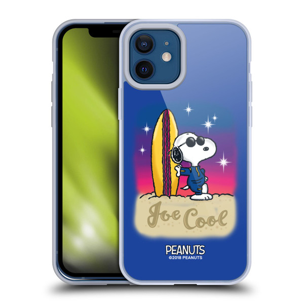 Peanuts Snoopy Boardwalk Airbrush Joe Cool Surf Soft Gel Case for Apple iPhone 12 / iPhone 12 Pro