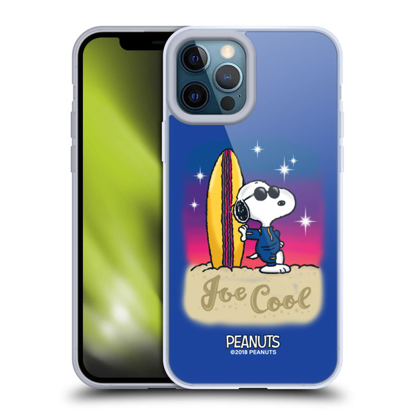 Peanuts Snoopy Boardwalk Airbrush Joe Cool Surf Soft Gel Case for Apple iPhone 12 Pro Max
