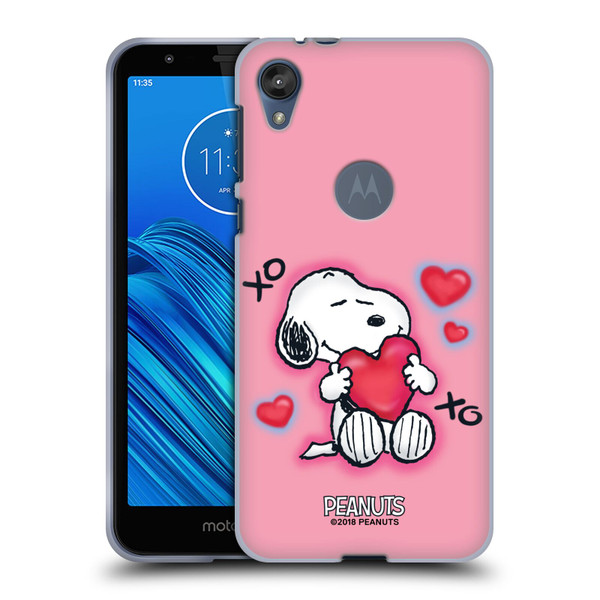 Peanuts Snoopy Boardwalk Airbrush XOXO Soft Gel Case for Motorola Moto E6