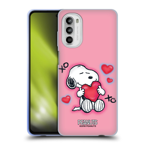 Peanuts Snoopy Boardwalk Airbrush XOXO Soft Gel Case for Motorola Moto G52