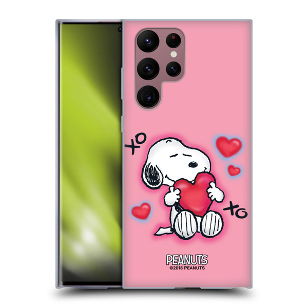 Peanuts Snoopy Boardwalk Airbrush XOXO Soft Gel Case for Samsung Galaxy S22 Ultra 5G
